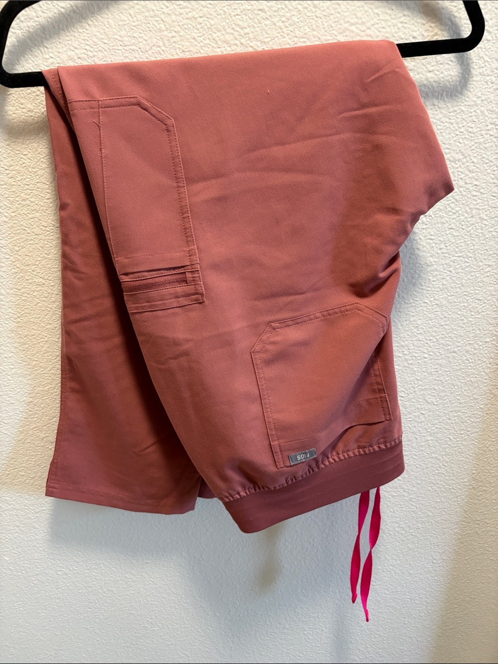 Figs Women's Dusty Rose Utility Scrub with Pockets